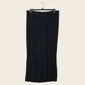 Liz Lange for Target Black Maternity Double Slit High Low Maxi Skirt